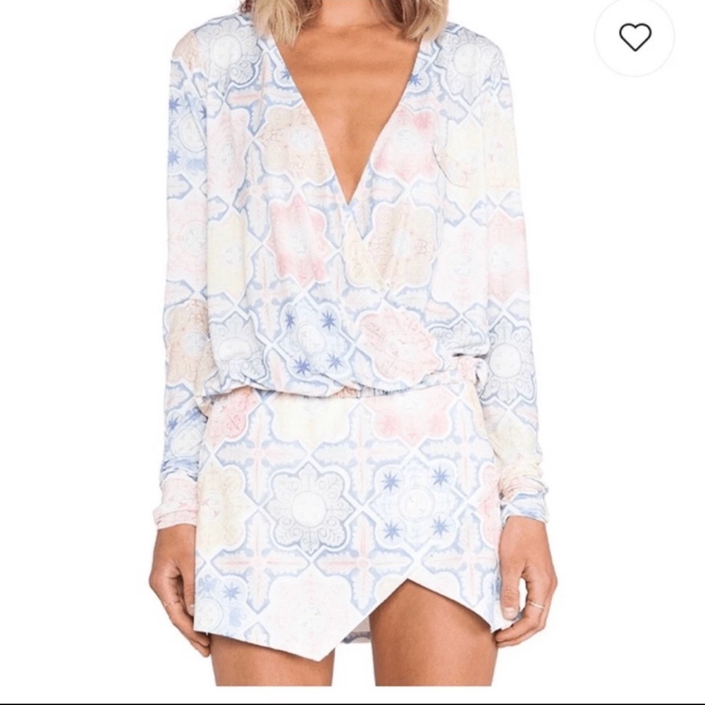 For Love & Lemons Ole Tile Print Set Skirt Xs
